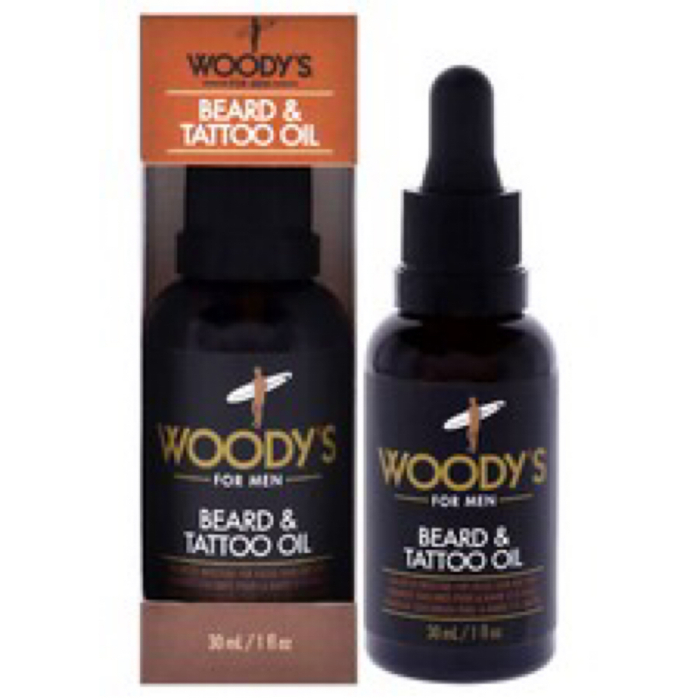Woodys Beard and Tattoo Oil 1 Fl Oz 30ml Mens Conditioning Grooming Dropper
